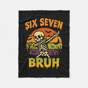 67 Halloween Meme 6 7 Skelett Sechs Sieben Zahlen Fleecedecke