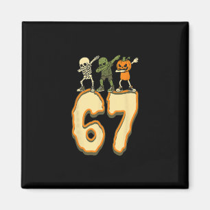 67 Halloween Meme 6 7 Zahlen Sechs Sieben Lustige  Magnet