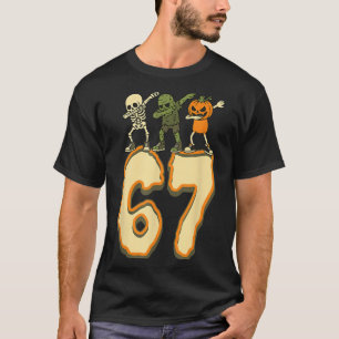 67 Halloween-Meme 6 7 Zahlen Sechs Sieben Lustige T-Shirt