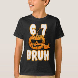 67 Halloween-Meme-Brain-Rot-Kostüm Kinder 6-7 Sech T-Shirt