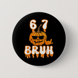 67 Halloween-Meme-Brainrot-Kostüm Kinder 6-7 Sechs Button