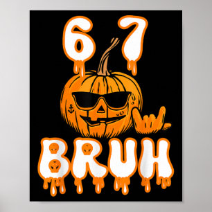 67 Halloween-Meme-Brainrot-Kostüm Kinder 6-7 Sechs Poster