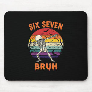 67 Halloween Meme Sechs Sieben Skelett Zahlen Lust Mousepad