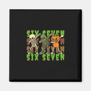 67 Halloween Meme Six Seven Dabbing Skelett Zombie Magnet