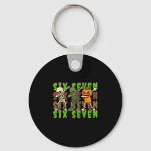 67 Halloween-Meme Six Seven Dabbing-Skelett Zombie Schlüsselanhänger
