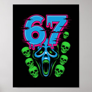 67 Halloween Scp Horror Gesicht Gruseliges Kostüm Poster