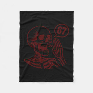 67 Halloween-Skelett Sechs Sieben Meme Brainrot Lu Fleecedecke