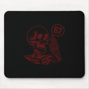 67 Halloween-Skelett Sechs Sieben Meme Brainrot Lu Mousepad