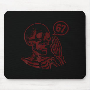 67 Halloween-Skelett Sechs Sieben Meme Gehirnverro Mousepad