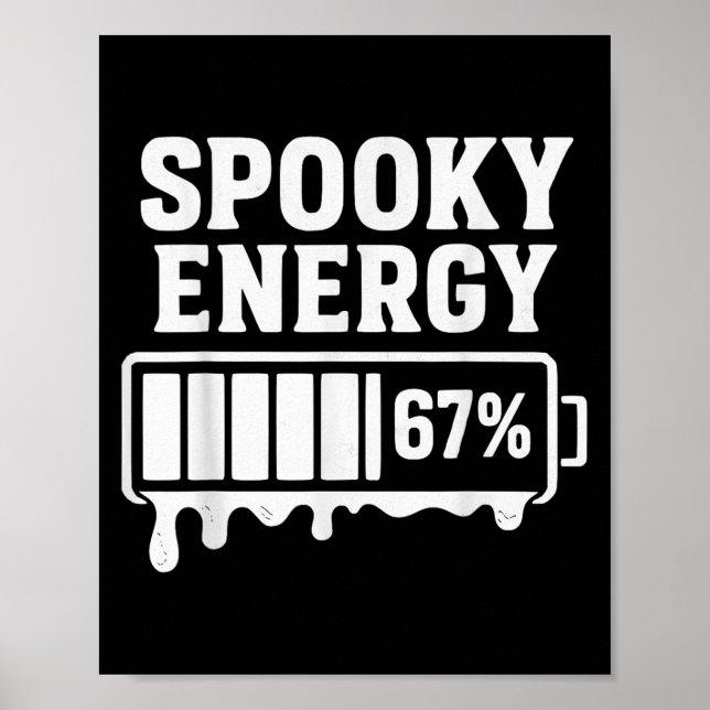 67 Halloween Spooky Energy Brainrot Meme Six Seven Poster (Vorne)