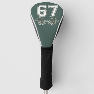 67 Hand Funny Six Seven Meme Generation Alpha Golf Headcover