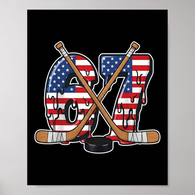 67 Hockey Drip Number Funny Meme Gen Alpha Slang S Poster (Vorne)
