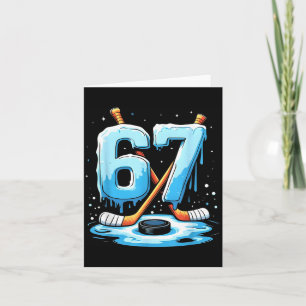 67 Hockey Eiscreme-Drip Gen Alpha-Slang Jungen Män Karte