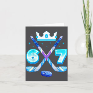 67 Hockey-Tropf Funny Eis Meme Nummer Sechs Sieben Dankeskarte