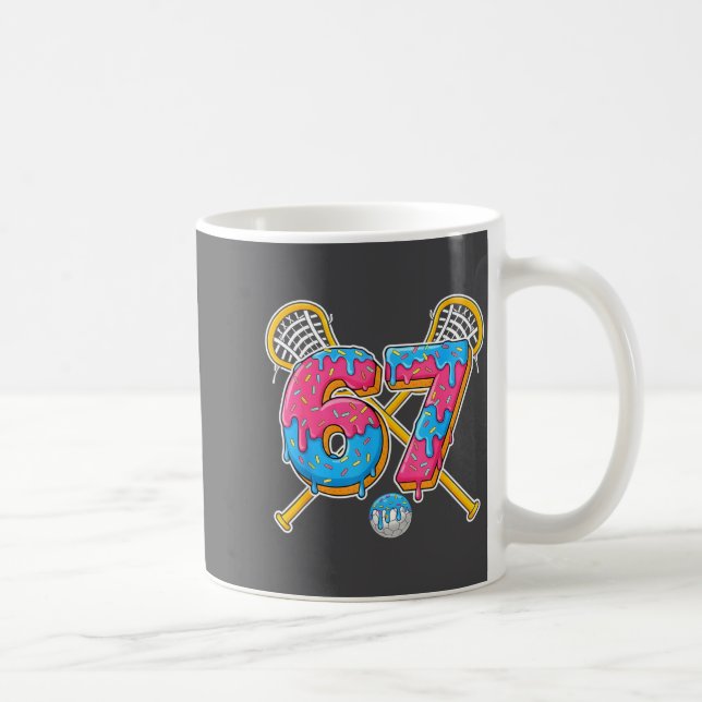 67 Ice Cream Drip Meme Gen Alpha Slang Lacrosse Sr Kaffeetasse (Rechts)
