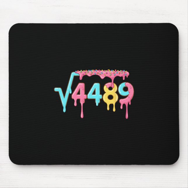 67 Ice Cream Drip Meme Square Root 4489 Slang Math Mousepad (Vorne)