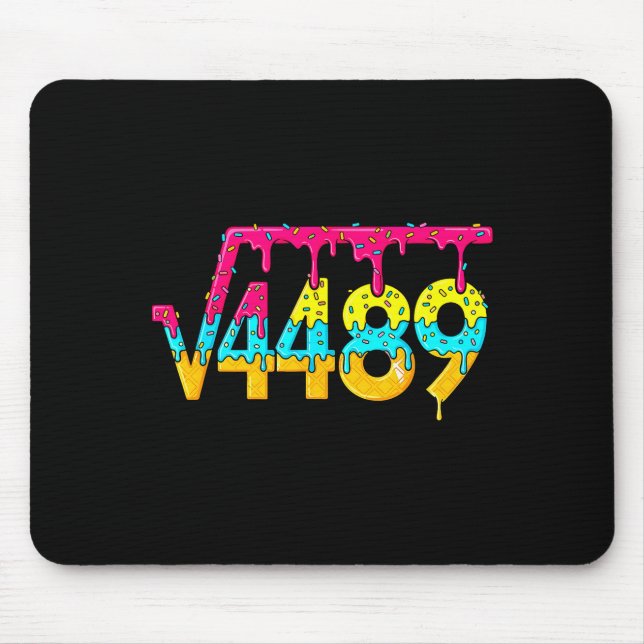 67 Ice Cream Drip Meme Square Root 4489 Slang Math Mousepad (Vorne)