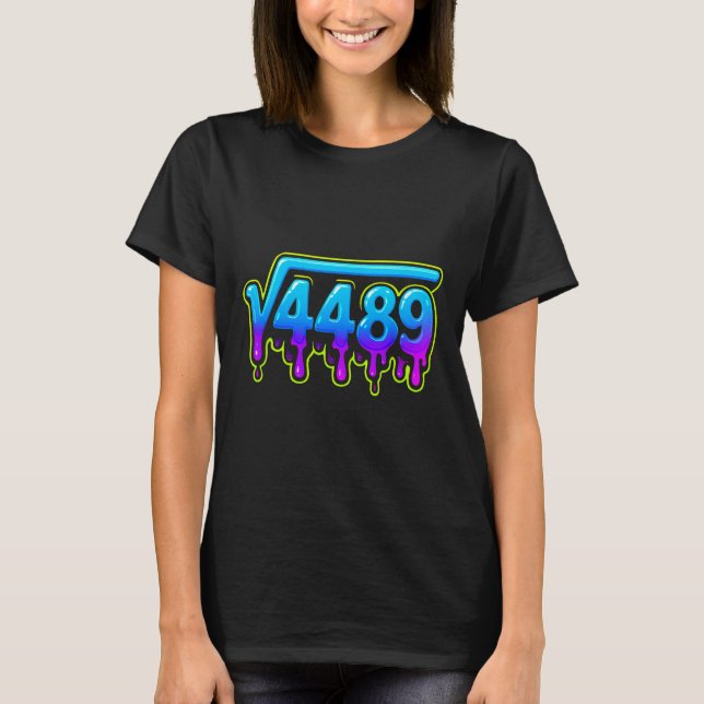 67 Ice Meme Square Root 4489 Slang Math Teacher  T-Shirt (Vorderseite)