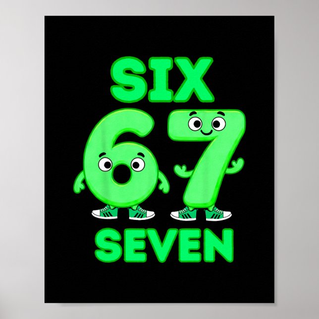 67 Italian Brainrot Funny Italian Brainrot Kids 67 Poster (Vorne)