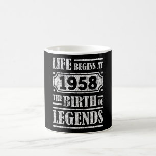 67 Jahre alt 1958 Geburt der Legende 67. Geburtsta Kaffeetasse