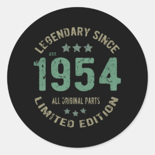 67 Jahre alter Tag Legende 67. Geburtstag Runder Aufkleber