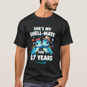 67 Jahre Hochzeitspaar Schildkröten Sie ist Er ist T-Shirt