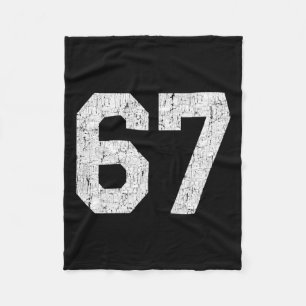 #67 Jersey Uniform Varsity Sports Number Fleecedecke