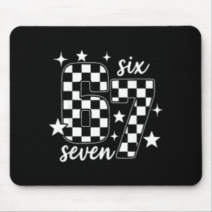 67 Kariert Sechs Sieben Meme 6 7 Gen Alpha Lehrer Mousepad