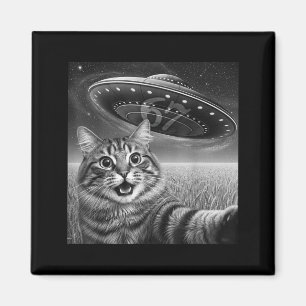67 Katzen-Selfie mit außerirdischen Ufos Lustige K Magnet