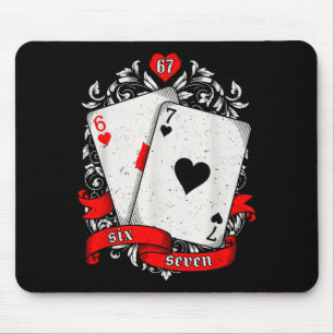 67 Ker Meme-Kartenkunst Glückshand Retro-Ästhetik  Mousepad