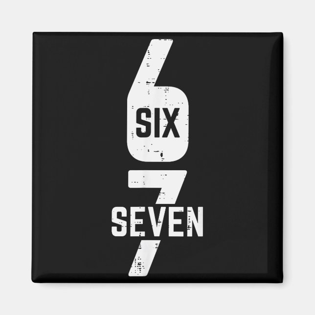 67 Kostüm Six Seven Meme Nummer 6 7 darauf Männer  Magnet (Vorne)