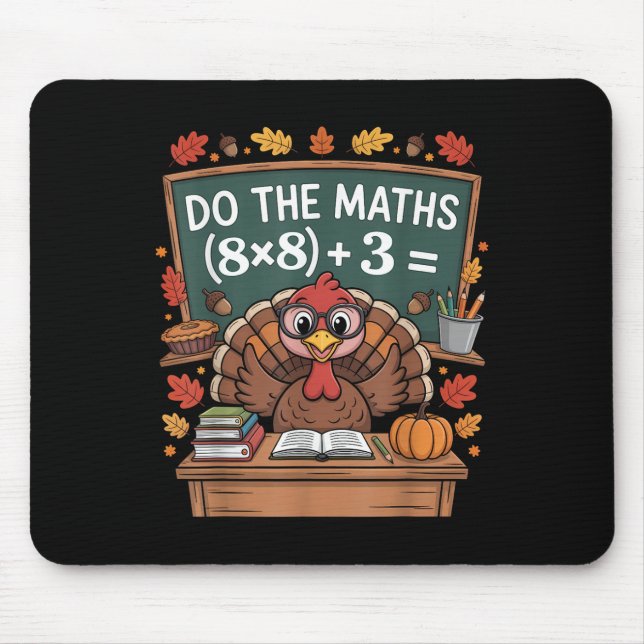 67 Lehrer Erntedankfest Truthahn Six Seven Meme Ma Mousepad (Vorne)