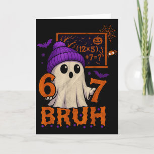 67 Lehrer Halloween Geist Sechs Sieben Meme Mathe Karte