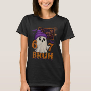 67 Lehrer Halloween Geist Sechs Sieben Meme Mathe T-Shirt