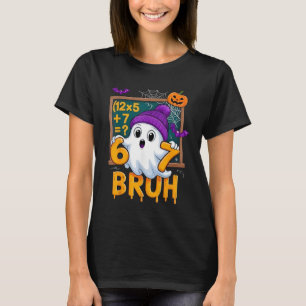 67 Lehrer Halloween Geist Sechs Sieben Meme Mathe T-Shirt