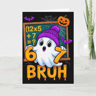 67 Lehrer Halloween Geist Six Seven Meme Mathe Hum Karte
