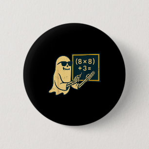 67 Lehrer Halloween Skelett Geist Six Seven Meme Button