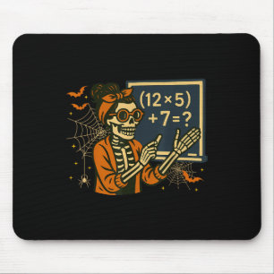 67 Lehrer Halloween Skelett Sechs Sieben Meme Math Mousepad