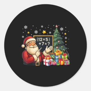 67 Lehrer Santa Weihnachten Sechs Sieben Meme Brai Runder Aufkleber