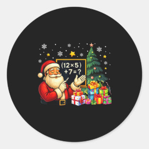 67 Lehrer Santa Weihnachten Sechs Sieben Meme Brai Runder Aufkleber