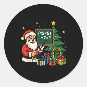 67 Lehrer Santa Weihnachten Sechs Sieben Meme Brai Runder Aufkleber