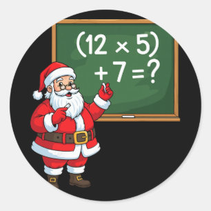 67 Lehrer Weihnachten Santa Sechs Sieben Meme Brai Runder Aufkleber