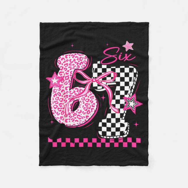 67 Leopard Checkered Funny Six Seven Meme 6-7 Teac Fleecedecke (Vorderseite)