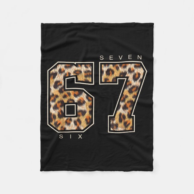 67 Leopard Pattern Retro Sixty Seven Animal Skin S Fleecedecke (Vorderseite)
