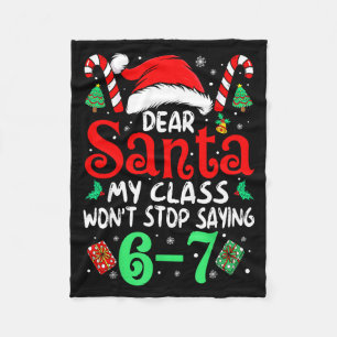 67 Lieber Santa 6 7 Lustige Weihnachten Sechs Sieb Fleecedecke