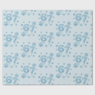 67 Lustige 6 7 Sechs Sieben Schneeflocke Weihnacht Geschenkpapier