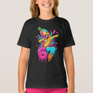 67 Lustige Baseball-Dabbing-Banane 6 7 Tröpfelnde T-Shirt