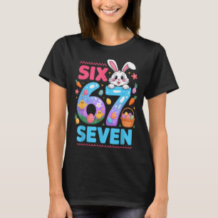 67 lustige sechs sieben Gen-Meme süße Kaninchen Ha T-Shirt