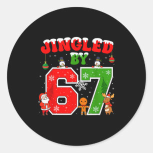 67 Lustige Six Seven Meme 6 7 Weihnachten Bimmelte Runder Aufkleber
