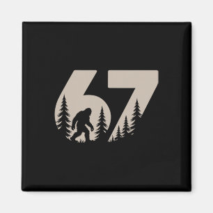 67 Lustige Six Seven Meme Bigfoot Gen Alpha Slang Magnet